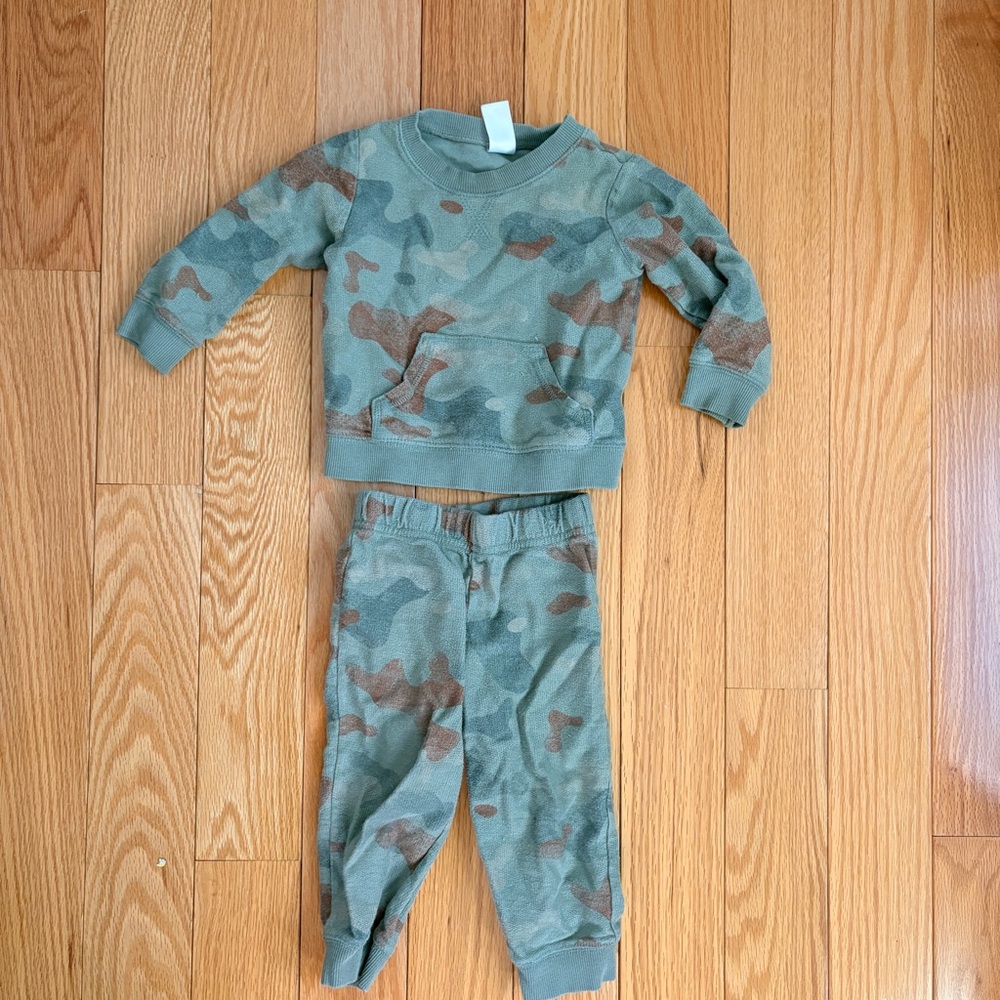 Carter's Green and Brown Toddler Outfit